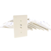 25 Hubbell Ivory Unbreakable Nylon Thermoplastic Toggle Switch Cover Wall Plate Switchplate Wallplates NP1I