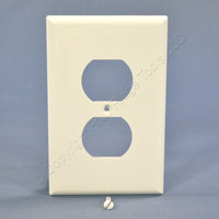 Cooper White Mid-Size 1-Gang Unbreakable Receptacle Nylon Wallplate Outlet Cover PJ8W