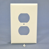 Cooper White Mid-Size 1-Gang Unbreakable Receptacle Nylon Wallplate Outlet Cover PJ8W