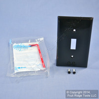New Leviton Black Unbreakable Toggle Switch Cover Wall Plate Switchplate 80701-E