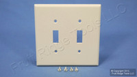 Leviton Light Almond MIDWAY 2-Gang Switch Cover Wall Plate Switchplate 80509-T