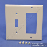 Leviton Light Almond Thermoplastic Combination Switch Plate Decora GFCI Cover Nylon Wallplate GFI 80707-T