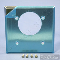 Leviton Stainless Steel 2.15" Offset Outlet Cover Receptacle Wallplate Oven Range Dryer Welder 84022