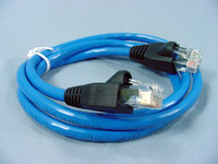 Leviton Blue Cat 5e 3 Ft Ethernet LAN Patch Cord Network Cable Booted Cat5e 5G455-3L