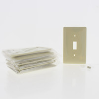 10 Hubbell Ivory Unbreakable Toggle Switch Cover Wall Plate Switchplates NP1I10Z