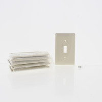 10 Hubbell Light Almond Unbreakable Toggle Switch Wallplate Switchplates NP1LA10Z