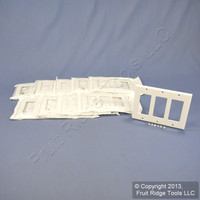 10 Leviton White Decora 3G Plastic Wallplate GFCI GFI Thermoset Covers 80411-W