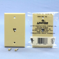 2 Leviton Ivory Standard Telephone 3-LINE Wall Jack Cover Plates 6P6C 4625B-46I