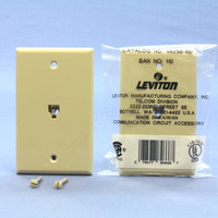 2 Leviton Ivory Standard Telephone 3-LINE Wall Jack Cover Plates 6P6C 4625B-46I