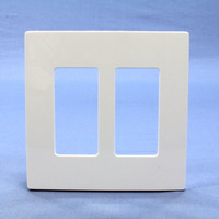 Leviton White 2-Gang Midway Size Decora Screwless Wallplate Cover GFCI GFI SJ262-SW