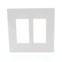 Cooper Almond 2-Gang Decorator Screwless UNBREAKABLE Mid-Size Wallplate GFI GFI Nylon Cover PJS262A