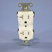 Hubbell White COMMERCIAL Tamper Resistant Duplex Receptacle 5-20R 20A BR20WHITR