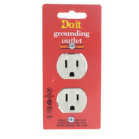 Do It Best Ivory Duplex Receptacle Outlet 15A NEMA 5-15 520181