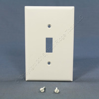Eagle White Thermoset Mid-Size 1-Gang Toggle Switch Cover Wallplate Switchplate 2034W