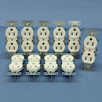 10 Cooper White Residential Duplex Outlet Receptacles NEMA 5-15R 15A 125V 270W