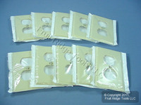 10 Leviton Ivory 1-Gang Duplex Outlet Receptacle Plastic Wallplate Covers 86003