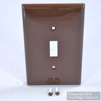 Leviton Brown UNBREAKABLE Midway Switch Cover Wallplate Thermoplastic Nylon Switchplate PJ1