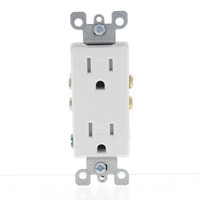 Leviton White SCRATCHED Damaged Tamper Resistant Duplex Receptacle Outlet Straight Blade Residential 5-15R 15A T5325-W