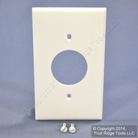 Leviton White 1.406" UNBREAKABLE Receptacle Wallplate Outlet Nylon Cover 80704-W