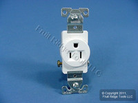 Cooper White COMMERCIAL Single Outlet Straight Blade Receptacle 5-15R 15A 817W