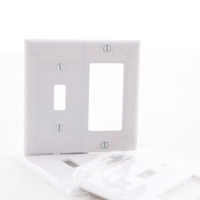 3 Cooper White Decorator GFCI Switch Cover Receptacle Thermoset Plastic Wallplate Switchplates 2153W