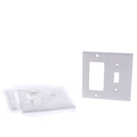 3 Cooper White Decorator GFCI Switch Cover Receptacle Thermoset Plastic Wallplate Switchplates 2153W
