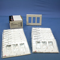 15 Cooper White 3-Gang Decorator UNBREAKABLE Mid-Size Wallplate GFI GFI Covers PJ263W