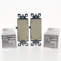 2 Leviton 3-Way Rocker Wall Light Switches 15A Almond Decora Smooth 5603-2A
