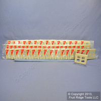 50 Leviton Ivory 2-Gang Receptacle Wallplate Unbreakable Outlet Covers 80716-I