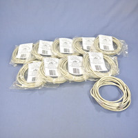 10 Leviton Gray Cat 5 15 Ft Ethernet LAN Patch Cord Network Cables Cat5 52455-15S