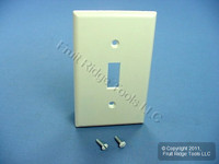 Leviton Light Almond Toggle Switch Plastic Cover Wall Plate Switchplate 78001