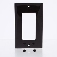 Cooper Black Standard 1-Gang UNBREAKABLE Decorator Wallplate GFCI GFI Nylon Cover 5151B