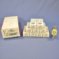 10 Pass & Seymour Ivory Specification Grade Receptacles Single Outlet 15A 5251-I