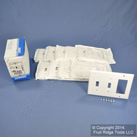 10 Leviton White 3-Gang Switch Covers Decora GFCI GFI Wallplates 80421-W