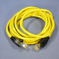Leviton Yellow Cat 5e 7 Ft Ethernet LAN Patch Cord Network Cable Booted Cat5e 5G455-7YW