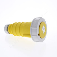 Bryant Yellow Watertight IEC Pin & Sleeve Connector Female Plug 30A 125V 330C4W