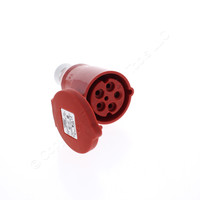New Hubbell Red Pin & Sleeve Female Connector Splashproof IP44 3-Phase 20A 200-415V 4P5W C520C6S