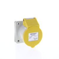 Hubbell Industrial Pin & Sleeve Splashproof 2P3W Receptacle 16A 100-130V 316R4S