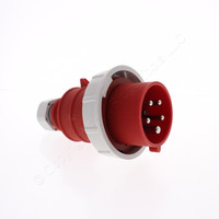 New Hubbell Red Pin & Sleeve Male Plug Splashproof IP67 16A 380-415V 4P5W Industrial 516P6W