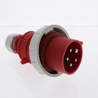 New Bryant Red Pin & Sleeve Male Plug IP67 16A 380-415V 4P5W Splashproof Industrial 516P6W