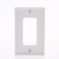 Hubbell White 1-Gang Decorator GFCI Unbreakable Wallplate Square Corner P26W