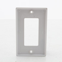 Hubbell White 1-Gang Decorator GFCI Unbreakable Wallplate Square Corner P26W