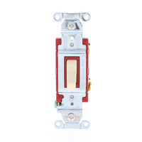 Hubbell Almond INDUSTRIAL Grade AC Single Pole Toggle Wall Light Switch 20A 1221AL