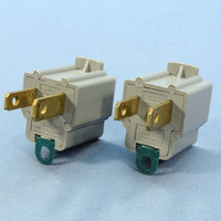 2 Do It Best 5-15 Gray 3-Prong Plug Outlet Adapters 15A 125V 557838