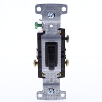 Hubbell Brown Framed Toggle Wall Light Switch 3-way Residential 15A Bulk RS315Z