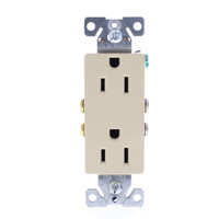 Eaton Ivory Decorator Outlet Duplex Receptacle NEMA 5-15R 15A 125V Bulk 1107-9V