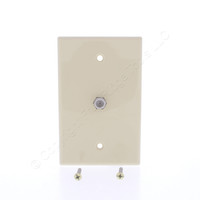 Eaton 1Gang Ivory Coaxial Cable Mid-Size Wall Plate Video Jack F-Type CATV 2072V