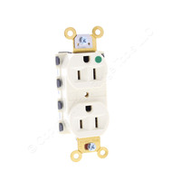 Hubbell Almond SnapConnect Hospital Grade Receptacle Duplex Outlet 15A SNAP8200ALA