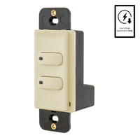 Hubbell Ivory Low Voltage Pilot Light Switch Momentary 2-Button DSM30I2P
