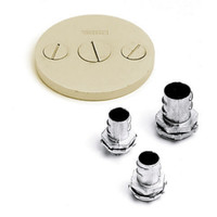 Hubbell Ivory Replacement 3-Port Cover Plate Flange For Furniture Feed FRPT FF3I